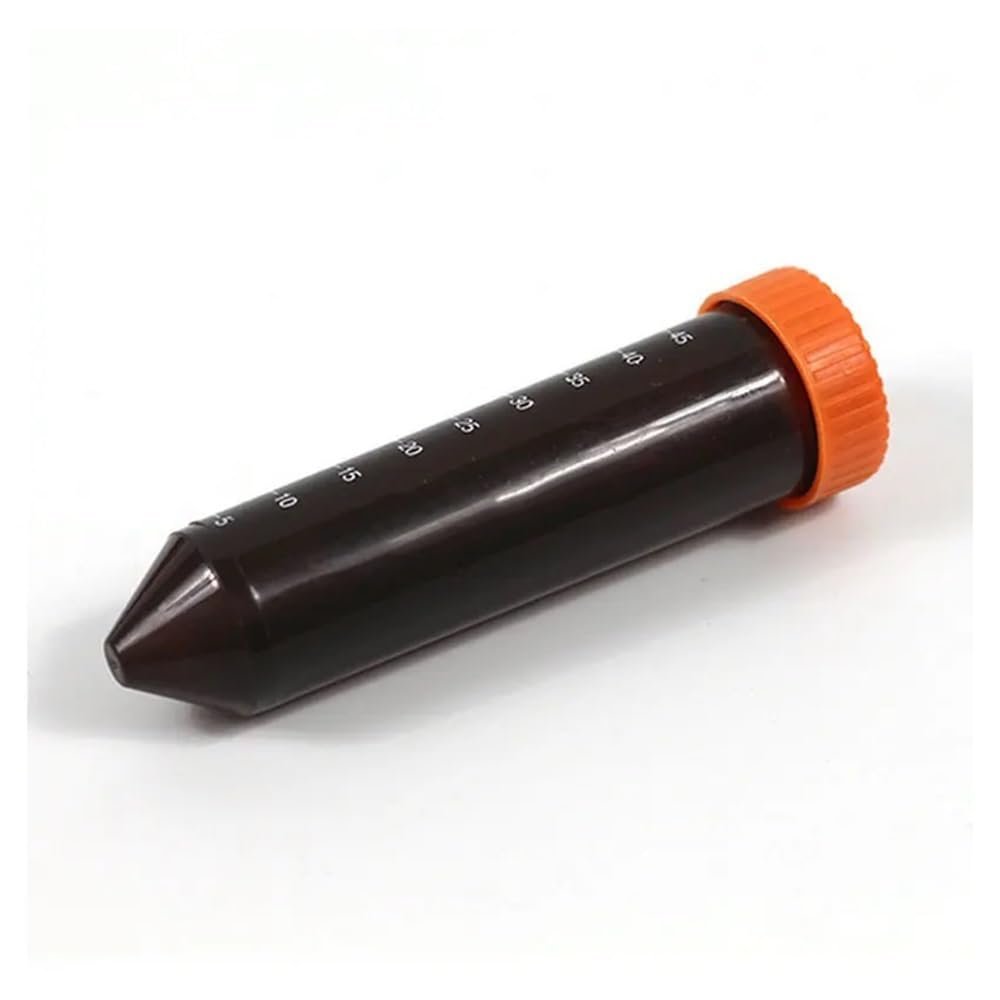 Attrezzature e forniture di laboratorio 50 provette da centrifuga in plastica marrone ml con tappo a vite, fondo rotondo o affilato, scala graduata, laboratorio