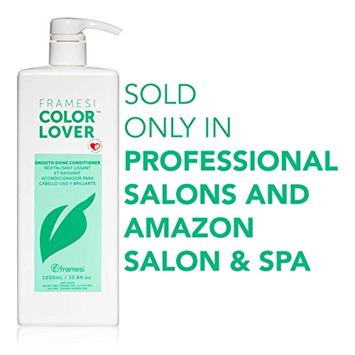 Framesi Color Lover Smooth Shine Conditioner, 33.8 Fl Oz, Sulfate Free Conditioner With Coconut Oil And Quinoa, Color Treated Hair #TOP4