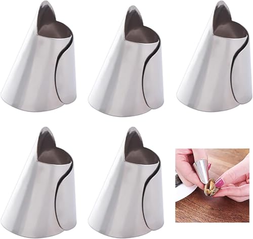 指サック/ステンレスネイルカバー/剥がし枝豆/金属にんにく手剥がし 5枚セット