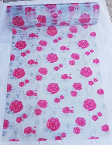 Şeffaf Desenli 100 cm x 200 cm Masa Penbe Örtüsü 1.7 mm Kalın Pvc Kaymaz Masa Örtüsü