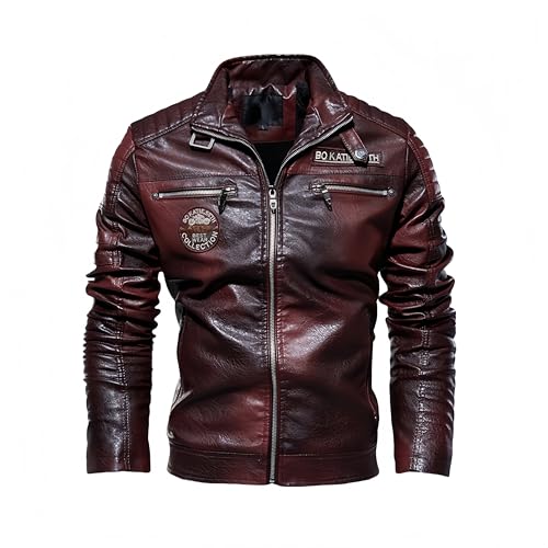 Custom Motorcycle Jackets Winter Jacket Mens Casual Leather Jacket Men PU Leather Biker Jacket Vintage Classic Coats