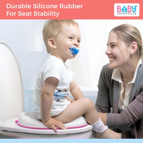 Image of BabySafeHouse Potty Training Toilet Seat Cover with Storage Hook, Pink