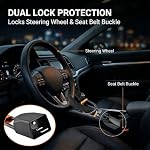 Car Steering Wheel Lock Seat Belt Anti-Theft Device with 3 Keys - Image 4