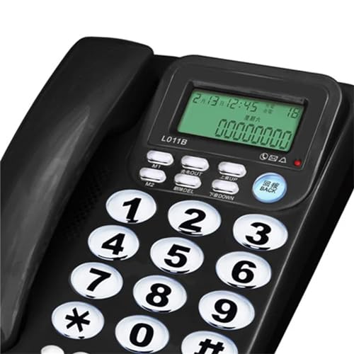 Téléphone fixe filaire à grand écran avec identification de l'appelant entrant