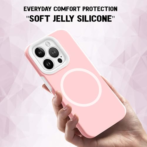 Image of Kratos Soft Silicone Case Cover Compatible with iPhone 14 Pro - Everyday Comfort Protection, Wireless Magnetic Charging Case with Raised Edge Camera & Screen Protection, Shock-Resistant Design