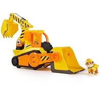 Rubble and Crew, Bark Yard Deluxe Bulldozer Construction Truck Toy with Lights, Sounds and Rubble Action Figure, Kids’ Toys for Boys and Girls Aged 3+