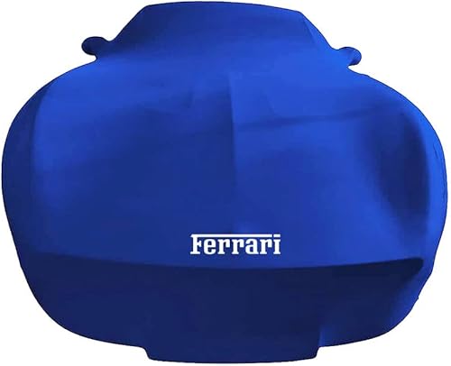 Full Car Covers UV Protection Stretch Satin Dust-Proof Indoor Styling Accessories Indoor Car Cover, for Ferrari Monza SP2 2018 2019 2021,B Blue