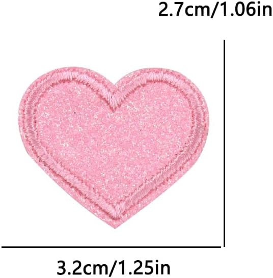 AfeilarSfltch 34 Pcs Iron On Heart Patches – Thirty four small embroidered heart appliques