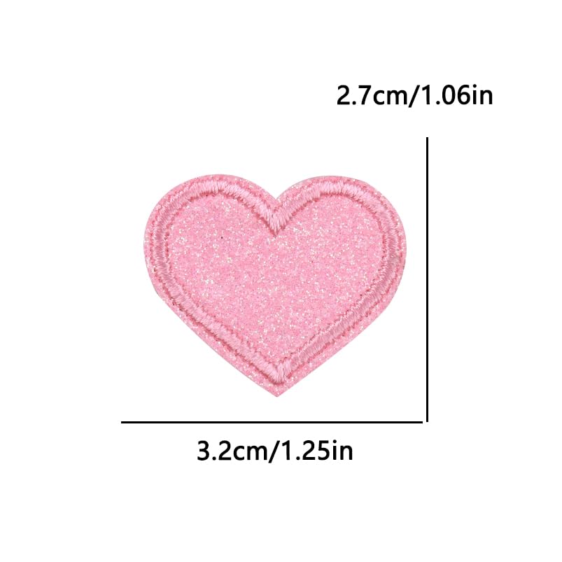 34 Pcs Iron On Heart Patches, 1.3" Small Embroidered Appliques for Clothes - image 2