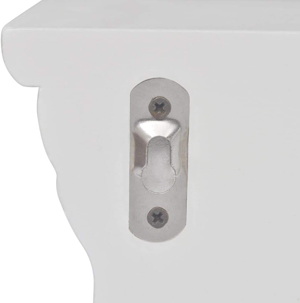vidaXL Wall Shelf White MDF Small Decorative Inlays Wall Shelf