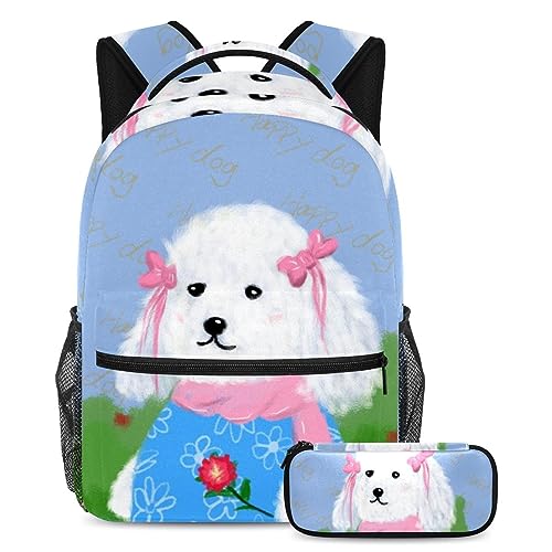 Sac à dos lapin mignon et trousse à crayons pour le collège et les sorties des ados