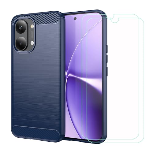 LCEHTOGYE �K�p Poco X8 Pro Max �p�J�[�{���t�@�C�o�[�J�o�[+ 2 HD�����K���X�A�V�F��TPU�o���p�[�ی�o�b�N�P�[�X�p�X�N���b�`�h�~�X�N���[���v���e�N�^�[-�K�p Poco X8 Pro Max(6,83")-MFLS-��