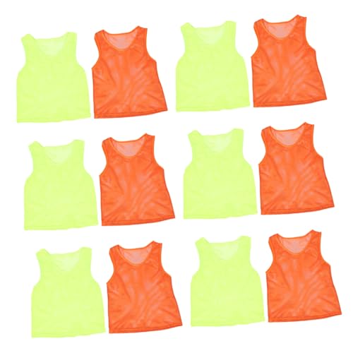 GAROZATION 12pcs Clothing Soccer Football Vest Soccer Practice Vests Polyester