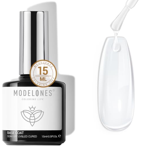 modelones Gel Base Coat Nail Polish 15ML 2026 Upgraded Formula