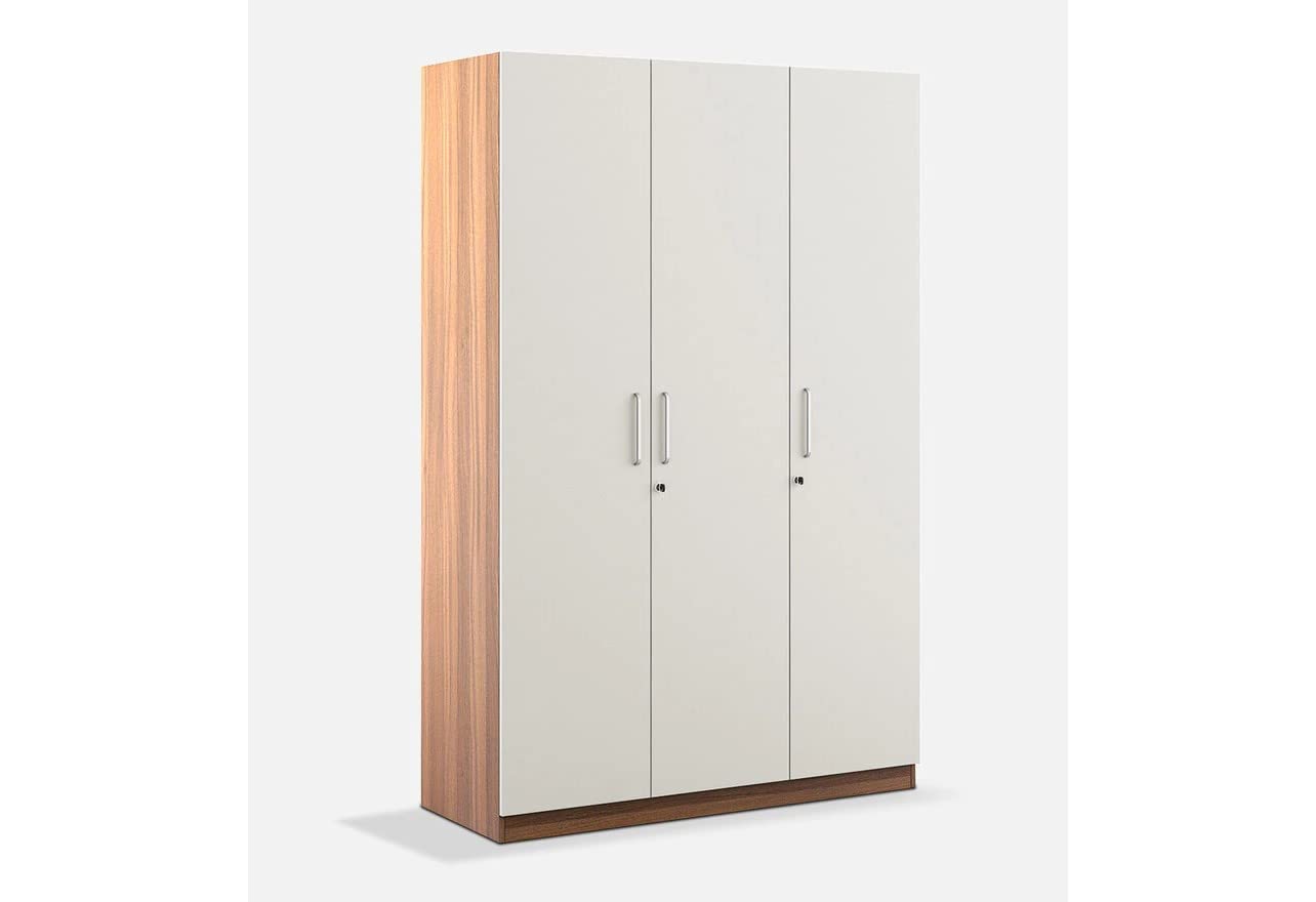 Caspian Engineered Wood 3 Door Wardrobe with Drawer, Shelves & Hanging Space for Clothes || Wooden Utility Cupboard || 3 Door Home Storage Almirah || Finish Color (White) (B0BMB6G43Y) Amazon Price History, Amazon Price Tracker