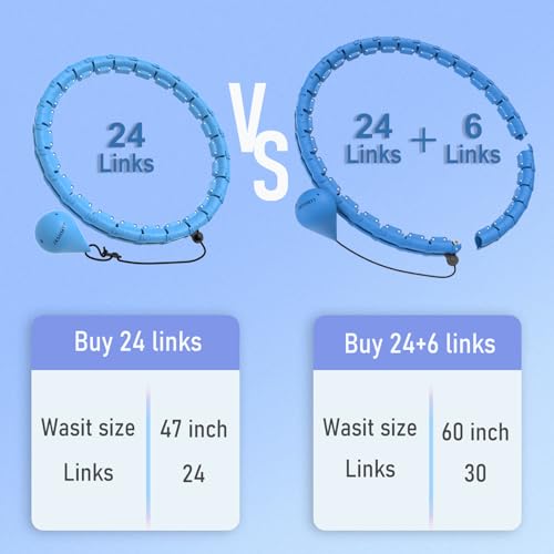 JKSHMYT Weighted Exercise Hoop 6 Extra Links, Exercise Hoop Accessories for Adults Weight Loss - Thumbnail 4