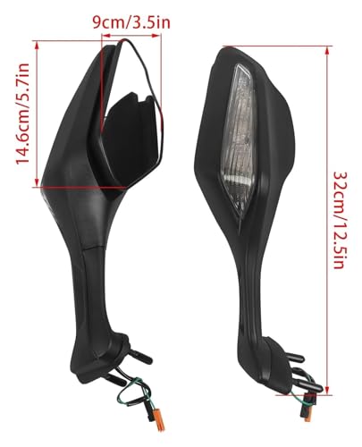 Espejo retrovisor para CBR1000RR evita vibraciones e intermitentes luz trasera 2
