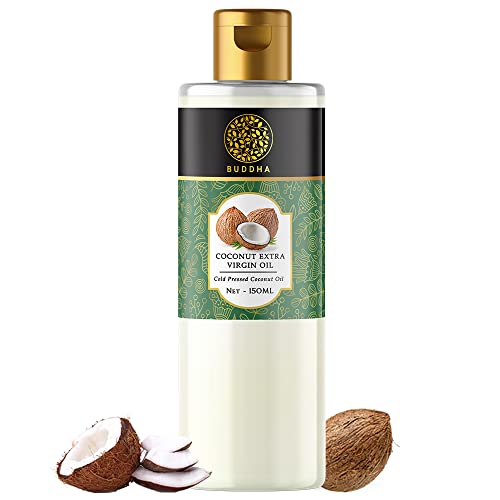 Buddha Natural Coconut Oil Cold Pressed Extra Virgin (150 Ml) - For Skin, Hair And Baby Gentle Skin Care - 100% Chemical Free