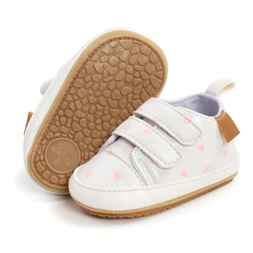 Image of SOFMUO Baby Boys Girls High Top Ankle PU Leather Sneakers Soft Rubber Sole Infant Moccasins Newborn Oxford Loafers Anti-Slip Toddler Wedding Uniform Dress Shoes