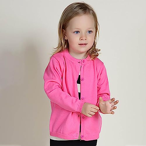 cardigan knit coat with mesh neckline girl Baby Toddler Teen Boys Girls Crewneck Cardigan Sweaters Long Sleeve Kids Button Cotton School Uniform Knit Tops Outwear (C-A, 3-4 Years)4