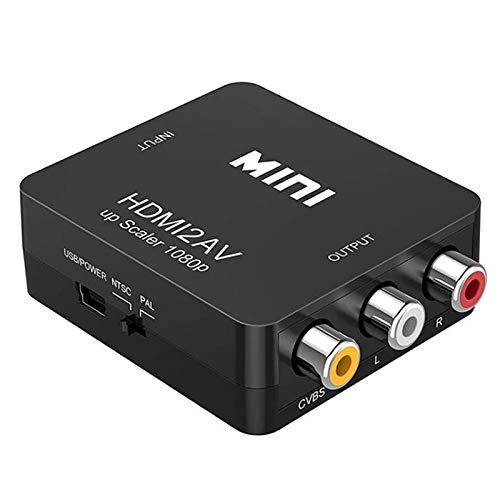 HDMI to RCA ϊRo[^[ GANA HDMI to AV R|Wbg HDMIAiOɕϊA_v^ 1080P o͉ USBd Xbox PS4 PS3 J[irȂǑΉ