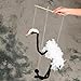 CIYODO Unique Bird Marionette Pull String Puppet with Soft Plume Interactive Toy for Boys and Girls Wooden Puppet Educational Plaything