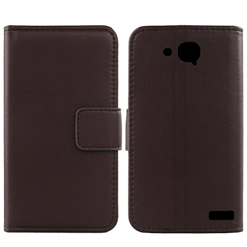 Gukas Design Veritable Cuir Etui pour Alcatel One Touch Idol S OT-6034R 6034M Housse Coque Premium Case Cover Flip Protecteur Portefeuille Genuine Leather...