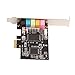 PCIE Sound Card 6 Channels Stereo Desktop Audio Signal Conversion Hardware with Driver CD for Home Theater and Gaming PC Black