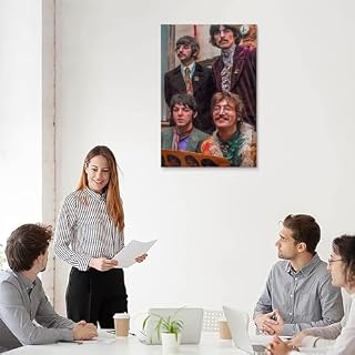 LUISAS Poster vintage des Beatles sur toile – Impression d’art moderne pour chambre à coucher – 30 x 45 cm - Les Beatles, Paul McCartney, John Lennon, RIngo Starr, George Harrison LUISAS Poster vintage des Beatles sur toile - Impression d'art moderne pour chambre à coucher - 30 x 45 cm – Image 5