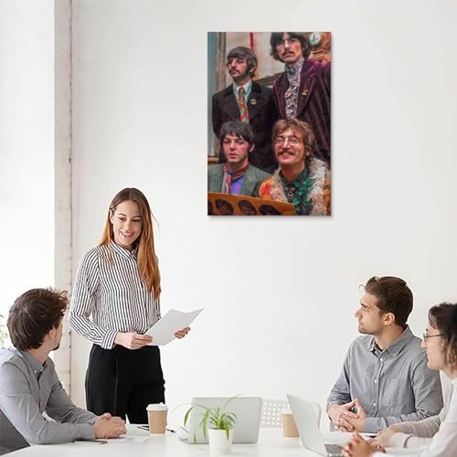 LUISAS Poster vintage des Beatles sur toile – Impression d’art moderne pour chambre à coucher – 30 x 45 cm - Les Beatles, Paul McCartney, John Lennon, RIngo Starr, George Harrison LUISAS Poster vintage des Beatles sur toile - Impression d'art moderne pour chambre à coucher - 30 x 45 cm – Image 6