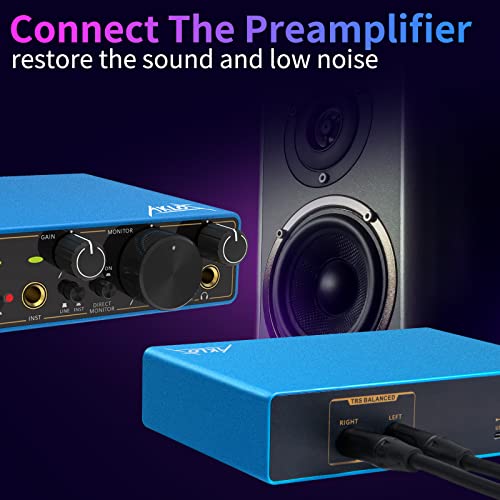 Usb Audio Interface, Aklot Xrl Audio Interfaces, For The Guitarist, Vocalist, Podcaster Or Producer, 24-Bit/192 Khz High-Fidelity, Studio Quality Recording, 2 In 2 Out Audio Interfaces For Pc/Win/Mac #TOP3