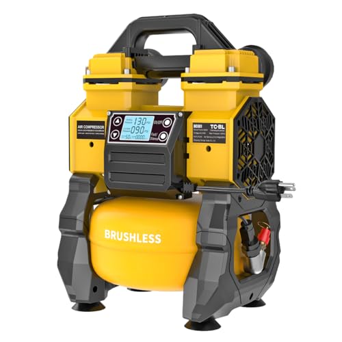 Image of TC.BL Portable Air Compressor 110V AC Purpose Oil Free Air Pump with with 1.5Gal Aluminum Tank