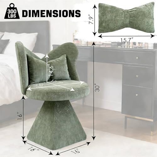 Sillón Plegable Chenille Verde miniatura 3