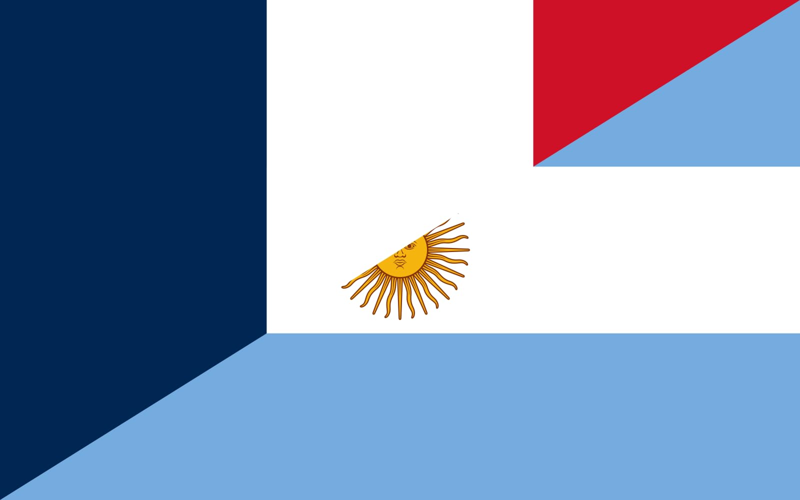 Drapeau Argentine France grand modèle drapeau large supporters football