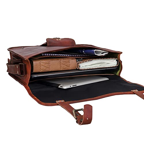 Handmadecraft Leather Unisex Real Leather Messenger Bag For Laptop Briefcase Satchel #TOP4