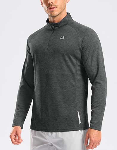 Image of G Gradual Men's Quarter Zip Pullover Running Athletic Shirts Long Sleeve