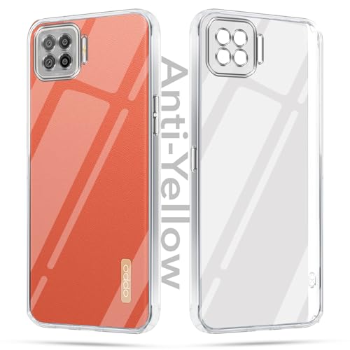 Image of Jkobi Lifetime Anti-Yellow Clear Back Cover Case for Oppo F17 (Sleek Hard Crystal | Shockproof and Camera Protection)