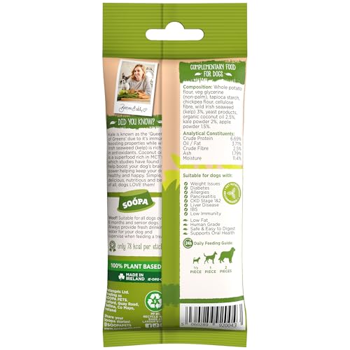 Soopa Zahnpflege-Sticks mit Grünkoh-l und Apfel-Geschmack, 100 g