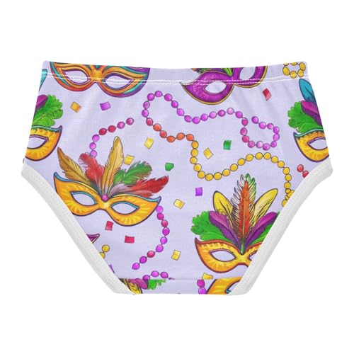 Toddler Girls Underwear 2t Cotton Cute Panties Girl Personalized Kids Undies Briefs Colorful Mardi Gras Masks2
