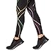 CW-X Women's Endurance Generator Joint and Muscle Support Compression Tight, Black/Pastel Rainbow, X-Small