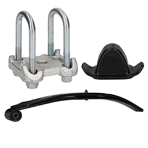 Twin Parabolic Leaf Spring Bump Stop and U Bolts and Plates for Ifor Williams