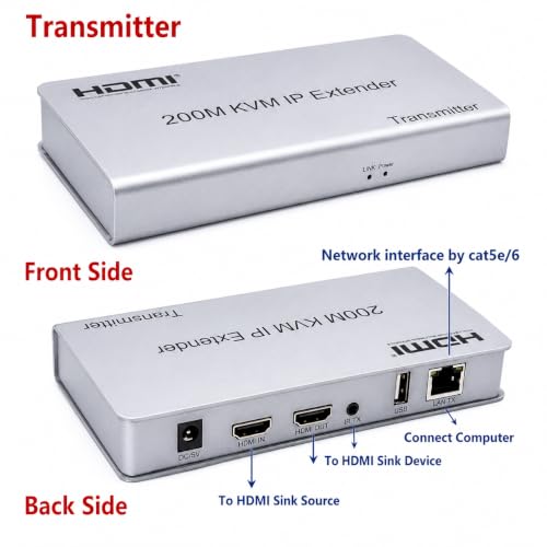 Image of Tobo HDMI KVM Extender 200m Over IP, 1080p, Cat6, USB Keyboard Mouse