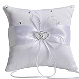 Elegantes Satin-Ringkissen ist ideal für alle drinnen und draußen, für Hochzeiten, Strand-Hochzeiten.