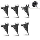 Replacement Stakes for Solar Ground Light, 6 Set Reinforced Plastic Ground Spikes, Replacement Parts for Solar Pathway Disk Light and Garden Glass Ball Outdoor