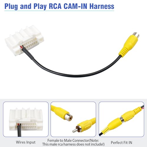 JAYUBIEN Radio Rear Camera RCA Adapter Replacement for Jeep Chrysler Dodge by JAYUBIEN - Used condition - Image 5