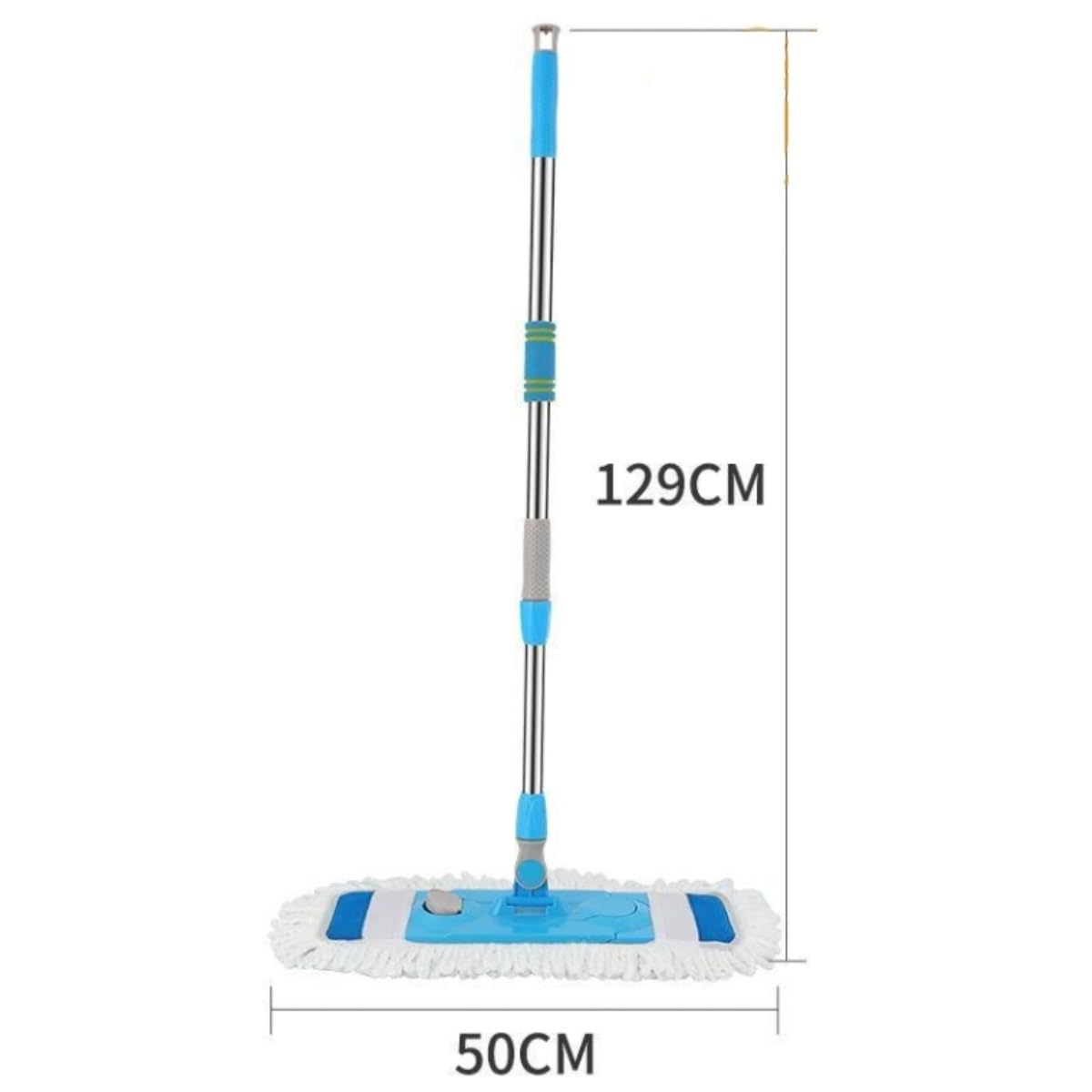 Fregona Trapeador Plano For Lavar A Mano Perezoso, For Piso De Madera Doméstico, Húmedo Y Seco Limpieza Suelo(Blue)