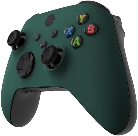 eXtremeRate Replacement Shell for Xbox Series X & S Controller - Personalized Upgrade - Racing Green Soft Touch Grip Custom Cover Case Faceplate for Xbox Core Controller [Controller NOT Included] - 4