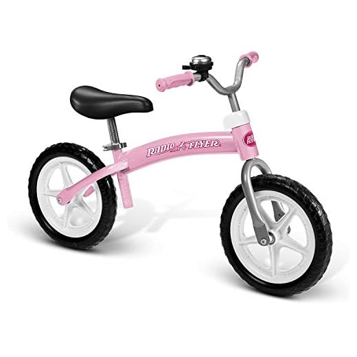 Radio Flyer 800X Glide and Go Age 2.5 to 5 Year Old Kids Balance Bike, Pink