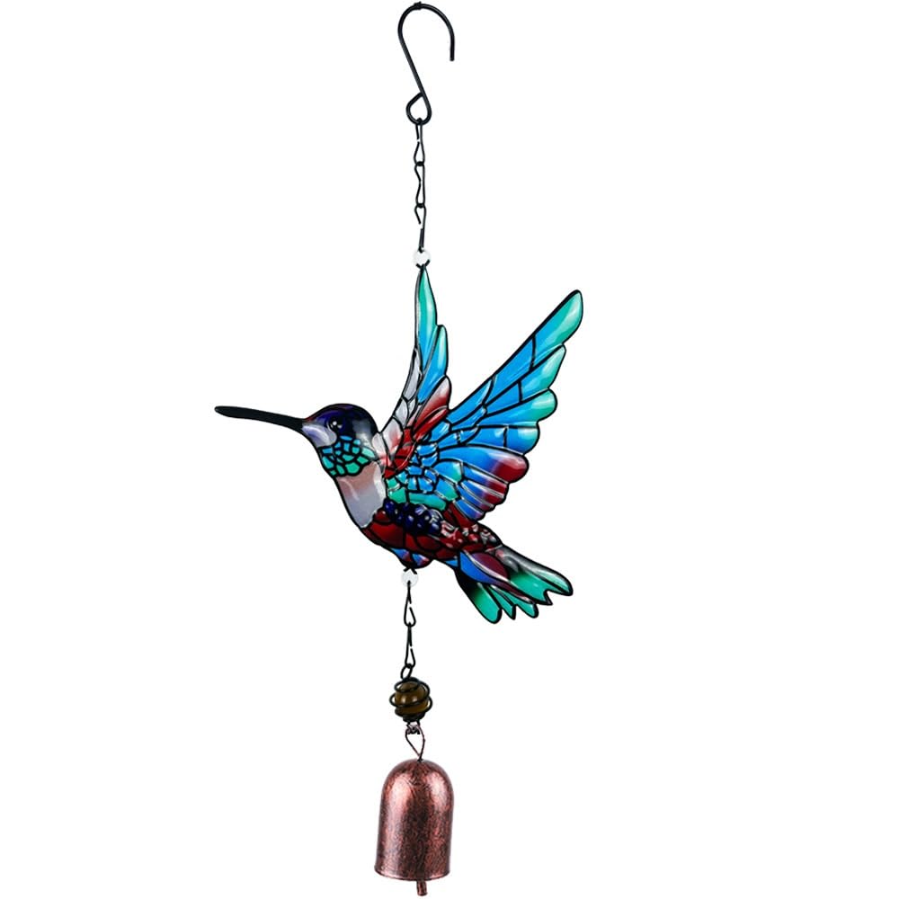 Wind Chime Hummingbird Wind Chimes Garden WindChimes For Party Festival Decor Windchime(Blu)