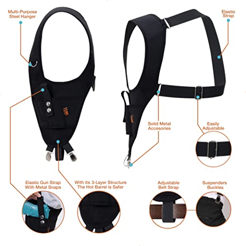 Tems Active Shoulder Holster For Concealed Carry - Adjustable, Elastic, Universal Gun Holster For Men Women Fits Glock, S&W, Taurus And More Pistol Holster (Size 2, Right Draw) #TOP3